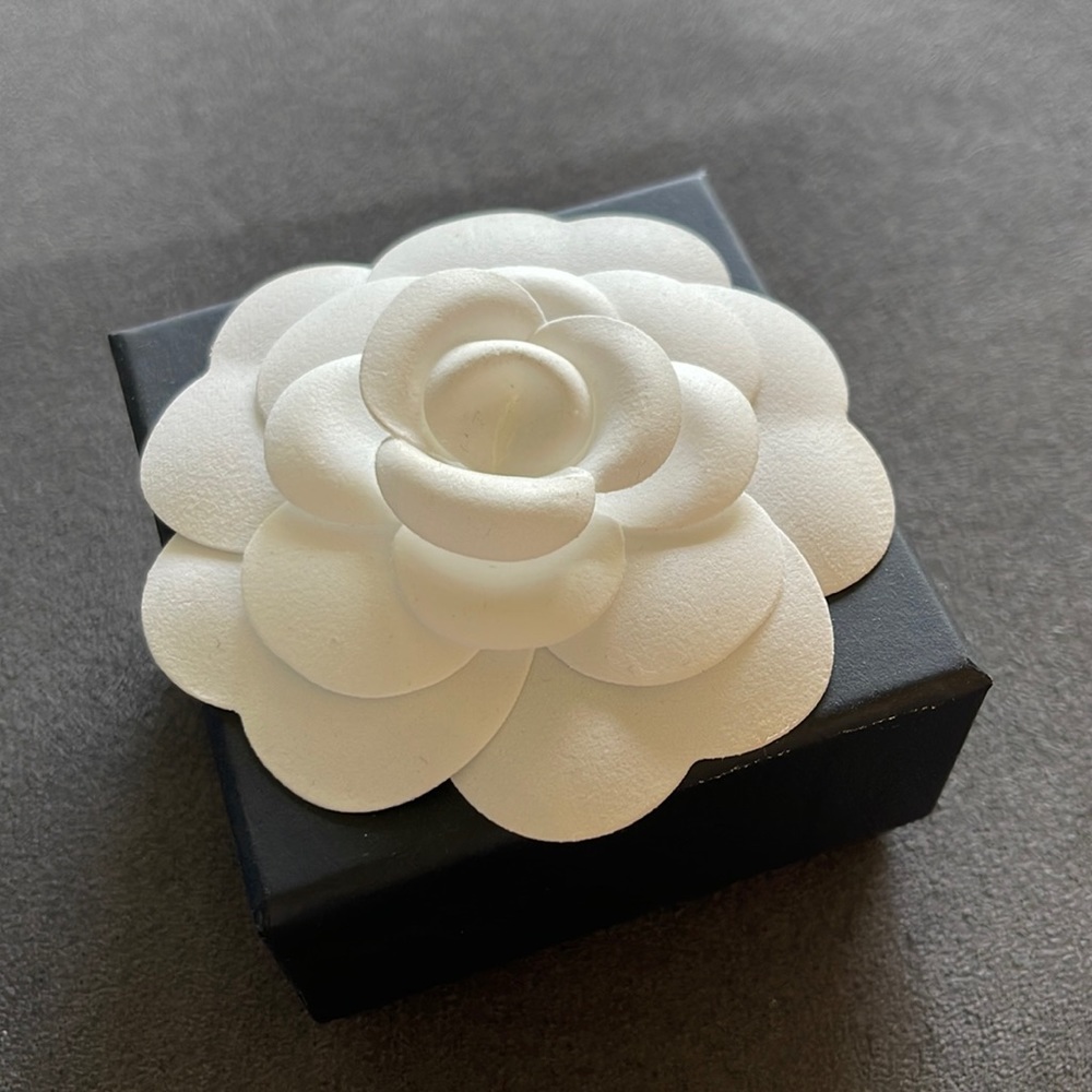 Chanel Earrings Gift Box w Camellia Flower